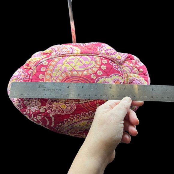 Vera Bradley Raspberry Fizz Paisley Betsy Tote Shoulder Bag Purse Pink Zip Close - Picture 10 of 15